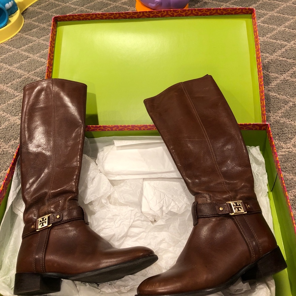 Tory Burch high brown boots size 7.5